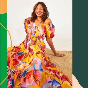 FARM Rio Neon Macaws Maxi Dress